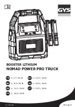 Preview for 1 page of GYS BOOSTER LITHIUM NOMAD POWER PRO TRUCK Manual