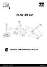 GYS ERGO LIFT 650 Operation And Maintenance Manual preview