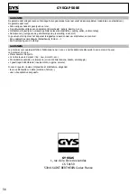 Предварительный просмотр 56 страницы GYS GYSCAP 500 E Manual