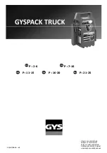 GYS GYSPACK TRUCK Manual preview