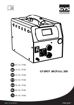 GYS GYSPOT ARCPULL 200 Manual preview