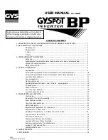 Предварительный просмотр 1 страницы GYS GYSPOT INVERTER BP.CX User Manual