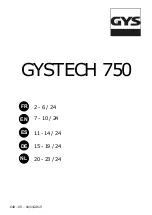 Preview for 1 page of GYS GYSTECH 750 Manual