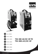 Preview for 1 page of GYS TIG 200 AC/DC HF FV Manual