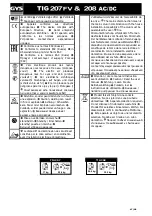 Предварительный просмотр 47 страницы GYS TIG 207FV Manual