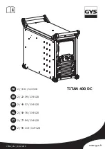 Preview for 1 page of GYS TITAN 400 DC Manual