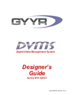 Gyyr DVMS 400 Designer'S Manual preview
