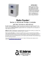 Preview for 1 page of H.E. Anderson Ratio Feeder J+ Advanced Series Manual