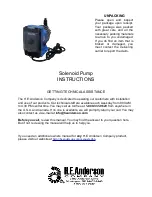 H.E. Anderson SP-15P-VCP Instructions Manual предпросмотр