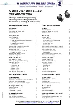 Preview for 1 page of H. HERMANN EHLERS CONTOIL VZF Series Mounting And Operating Instructions