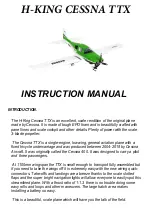 H-KING CESSNA TTX Instruction Manual preview