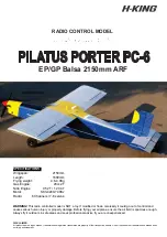 H-KING PILATUS PORTER PC-6 Building Instructions предпросмотр