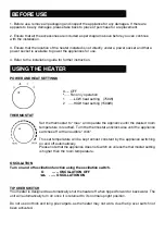 Preview for 7 page of H.Koenig WARM8 Operation Manual