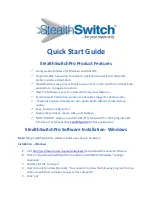 H-Mod StealthSwitchPro Quick Start Manual preview