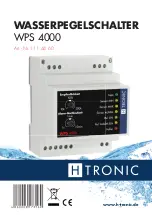 Preview for 1 page of H-Tronic WPS 4000 Manual