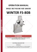 H. Winter WINTER FS-80B Operation Manual preview