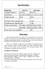 Предварительный просмотр 18 страницы H2O International H2O-750 Operation Manual