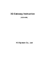 H3 System H3G-800 Instruction preview