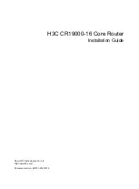 H3C CR19000-16 Installation Manual preview