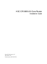 H3C CR19000-20 Installation Manual preview