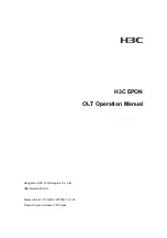 Предварительный просмотр 1 страницы H3C EPON OLT Operation Manual