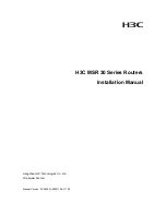 H3C H3C MSR 30-20 ROUTER Installation Manual preview