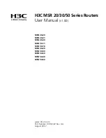 Preview for 1 page of H3C H3C MSR 30-20 ROUTER User Manual