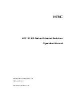 Предварительный просмотр 1 страницы H3C H3C S3100 8C SI Operation Manual