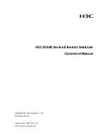 Preview for 1 page of H3C H3C S3600 Series Command Manual