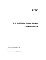 Preview for 1 page of H3C H3C S3600 Series Installation Manual