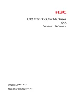 Preview for 1 page of H3C H3C S7500E-X Command Reference Manual