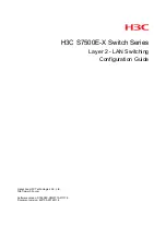 Предварительный просмотр 1 страницы H3C H3C S7500E-X Configuration Manual