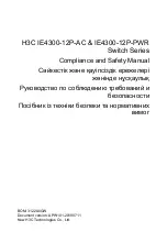 Предварительный просмотр 1 страницы H3C IE4300-12P-AC Compliance And Safety Manual