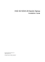 H3C LS-3100V3-10TP-EI Installation Manual предпросмотр