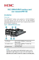 Предварительный просмотр 1 страницы H3C LSPM6G4T6 User Manual