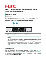 Preview for 1 page of H3C LSQM1QGS8A0 User Manual