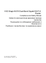 Preview for 1 page of H3C Magic NX15 Compliance And Safety Manual