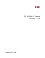 H3C MSR 20-1X Installation Manual preview