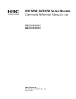 Предварительный просмотр 1 страницы H3C MSR 20-20 Command Reference Manual