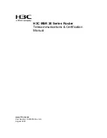 Preview for 1 page of H3C MSR 20-20 Supplementary Manual