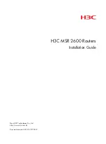 Preview for 1 page of H3C MSR 26-00-10 Installation Manual