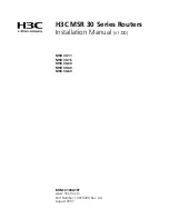 H3C MSR 30-16 Installation Manual preview