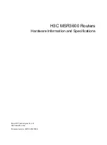H3C MSR 3600 Hardware Information And Specifications preview