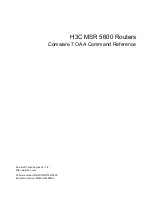 Preview for 1 page of H3C MSR 5600 Command Reference Manual