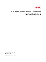 Предварительный просмотр 1 страницы H3C MSR Router Comware 5 Series Manual