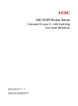 Preview for 1 page of H3C MSR Series Command Reference Manual