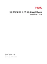 Preview for 1 page of H3C MSR2600-6-X1-GL Installation Manual