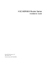 H3C MSR600 Series Installation Manual preview