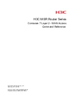 H3C MSR810 Command Reference Manual preview