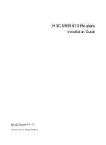 H3C MSR810 Installation Manual preview